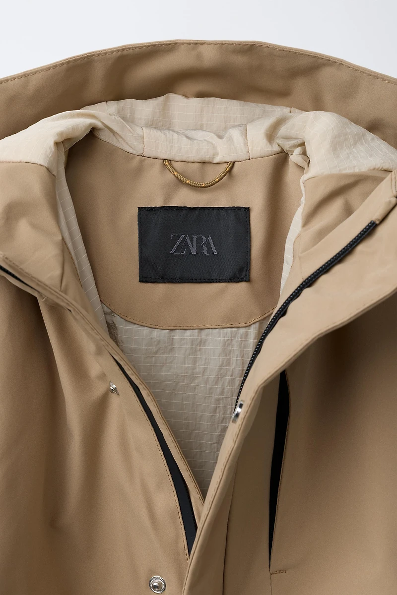 PARKA ZIPS CONTRASTE DÉPERLANT