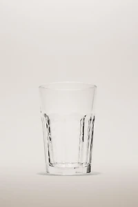 RAISED DESIGN GLASS TUMBLER