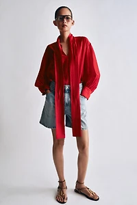SHORT EN DENIM TAILLE HAUTE ZW COLLECTION
