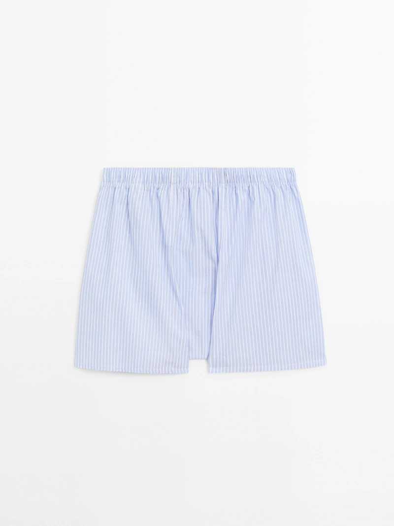 100% cotton striped boxers