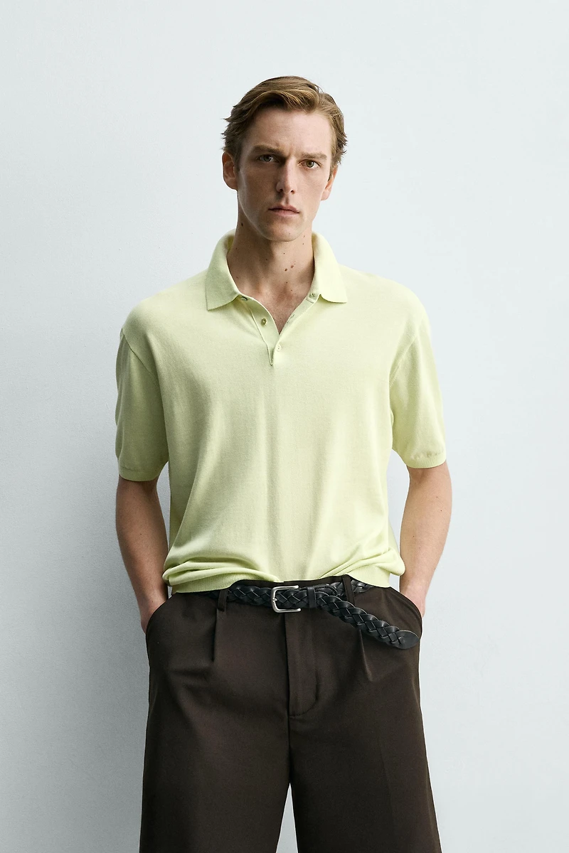LIGHTWEIGHT COTTON KNIT POLO