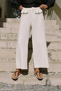 JUPE-CULOTTE EN TISSU RUSTIQUE