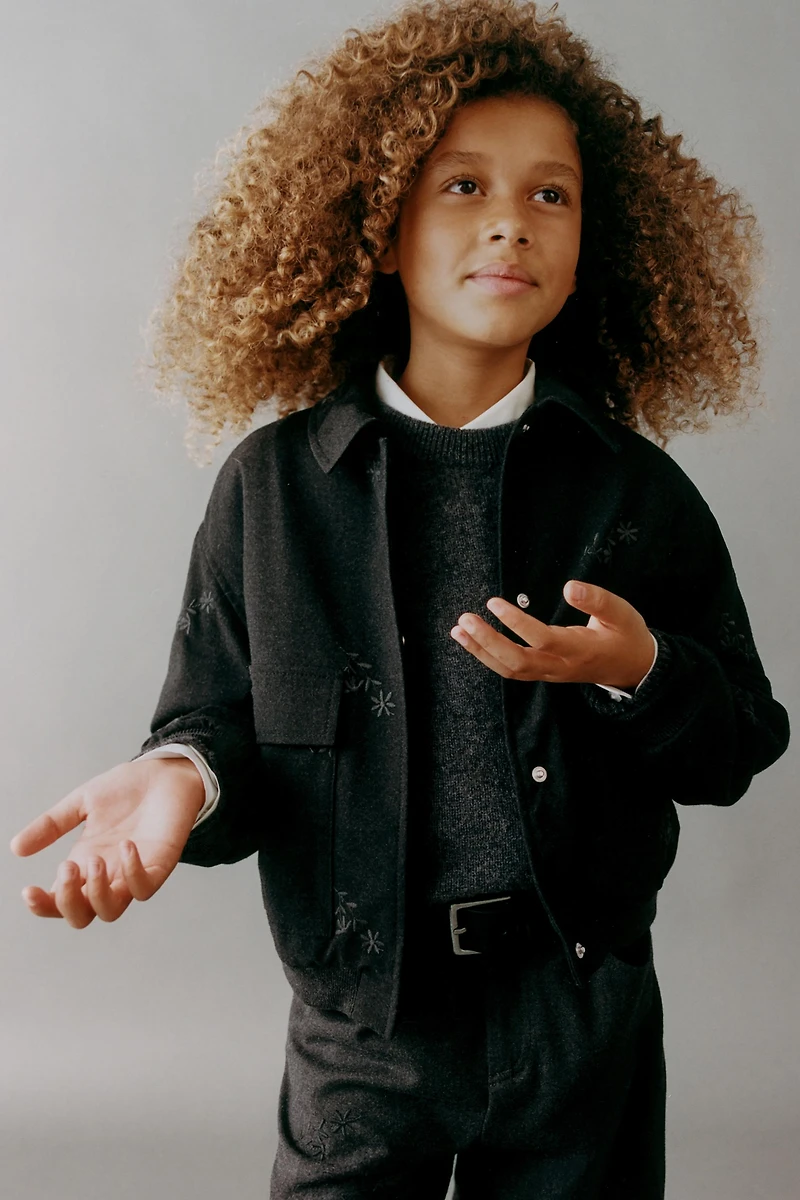 BLOUSON BOMBER À FLEURS BRODÉES