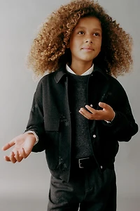 BLOUSON BOMBER À FLEURS BRODÉES