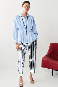 STRIPED CHINO PANTS