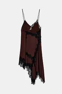 ASYMMETRIC LACE DRESS