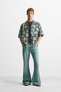 ABSTRACT FLORAL PRINT SHIRT