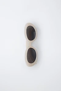 LUNETTES DE SOLEIL OVALES EFFET MARBRÉ