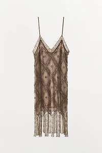 EMBROIDERED TULLE DRESS