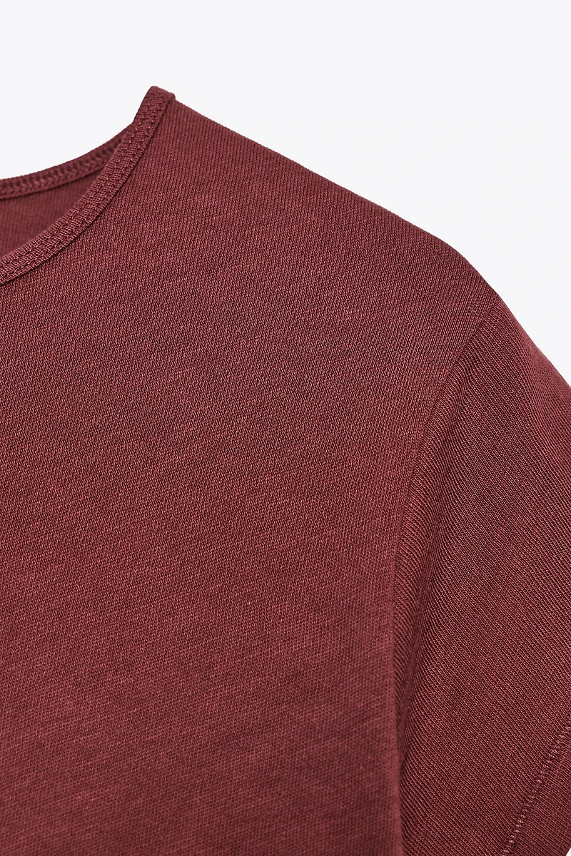 SHORT SLEEVE TEXTURED T-SHIRT