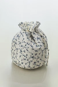 BABY BLUE FLORAL BUCKET BAG