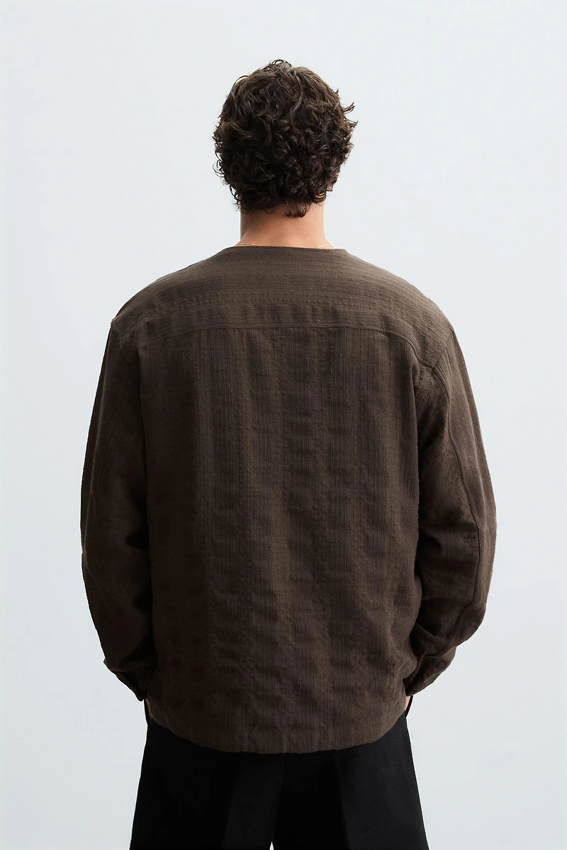 CHEMISE JACQUARD RAYURES