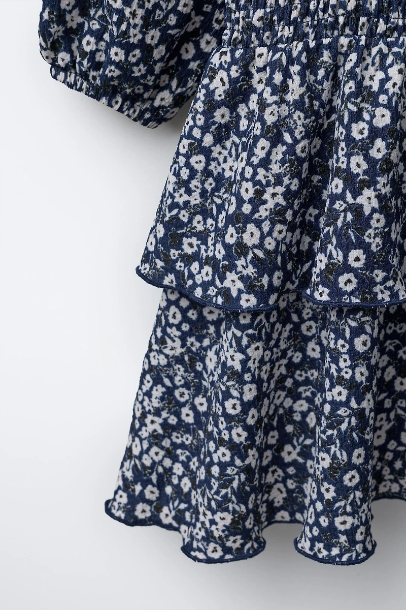 ROBE EN GAZE DE COTTON À FLEURS