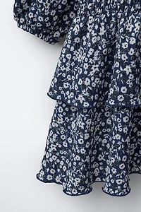 ROBE EN GAZE DE COTTON À FLEURS