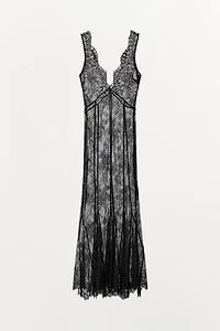 LONG LACE SLIP DRESS