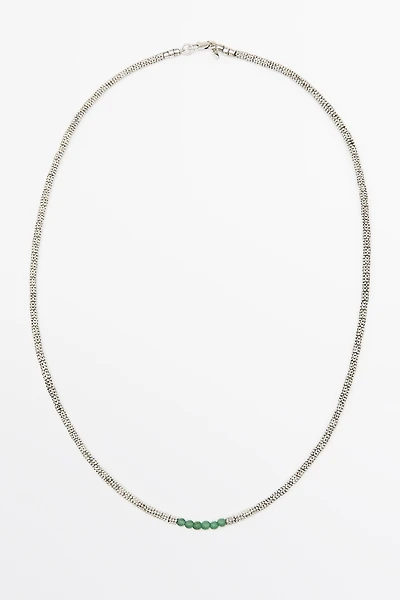 Mixed bead detail necklace