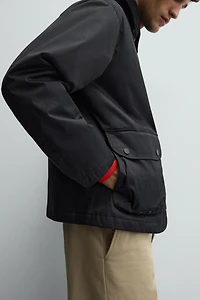 CONTRAST COLLAR PARKA