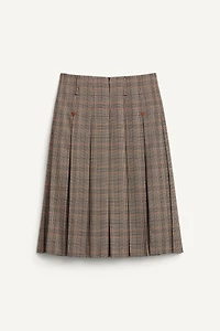 PLAID BOX PLEAT SKIRT - LIMITED EDITION