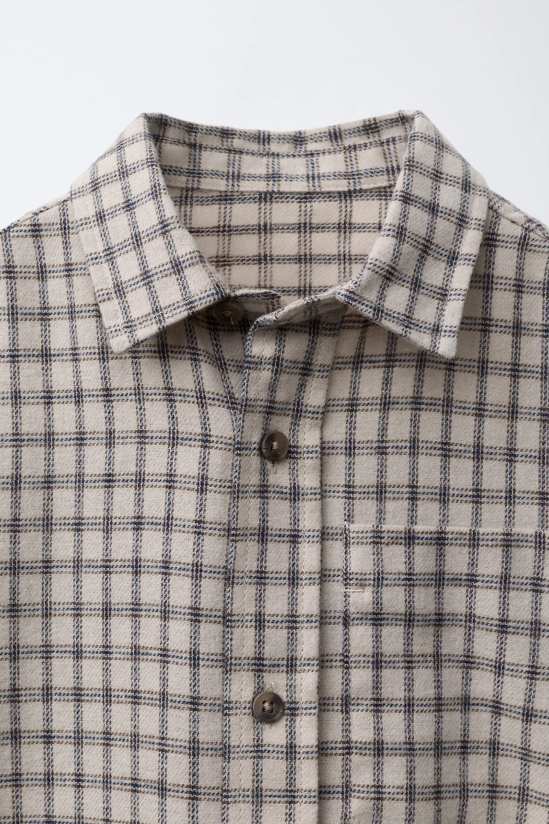 PLAID FLANNEL SHIRT WITH POCKET