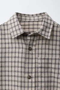 PLAID FLANNEL SHIRT WITH POCKET