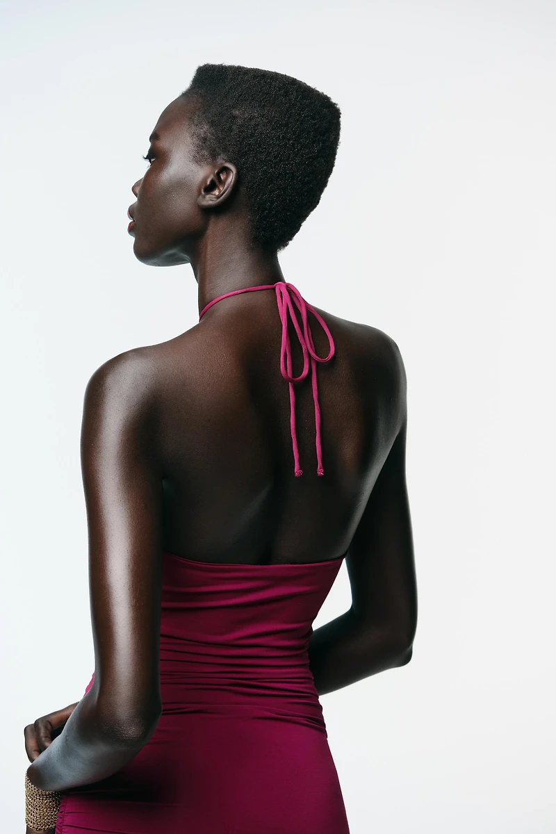 HALTER SUN POLYAMIDE DRESS
