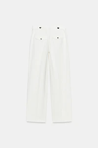 METALLIC BUTTON PANTS