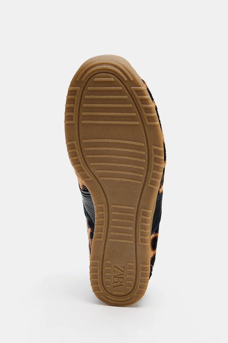 ANIMAL PRINT LEATHER SNEAKERS