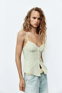 STRIPED CORSET TOP