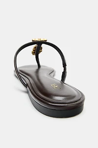 FISH APPLIQUÉ FLAT SANDALS