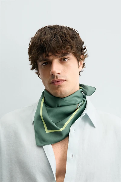 GEOMETRIC PRINT FLOWY BANDANA