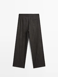 Darted flecked trousers