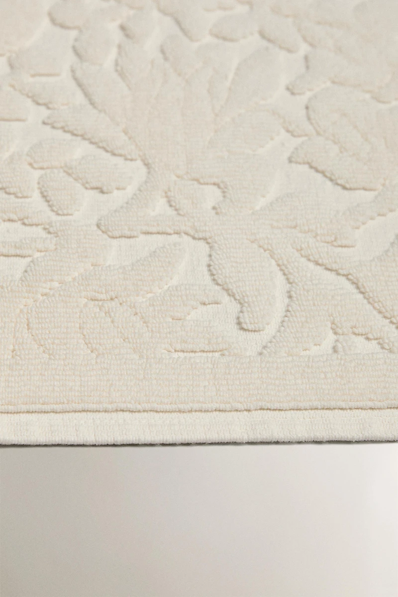 NON-SLIP JACQUARD COTTON BATH MAT