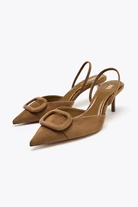 SLINGBACK APPLIQUÉ HEELS