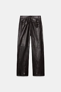 PANTALON DROIT MATIÈRE SYNTHÈTIQUE