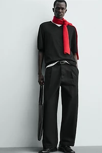 PLEATED WIDE FIT PANTS