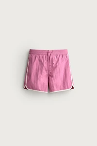 CONTRAST TRIM MID-LENGTH SWIMSUIT
