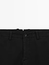 Slim fit textured trousers