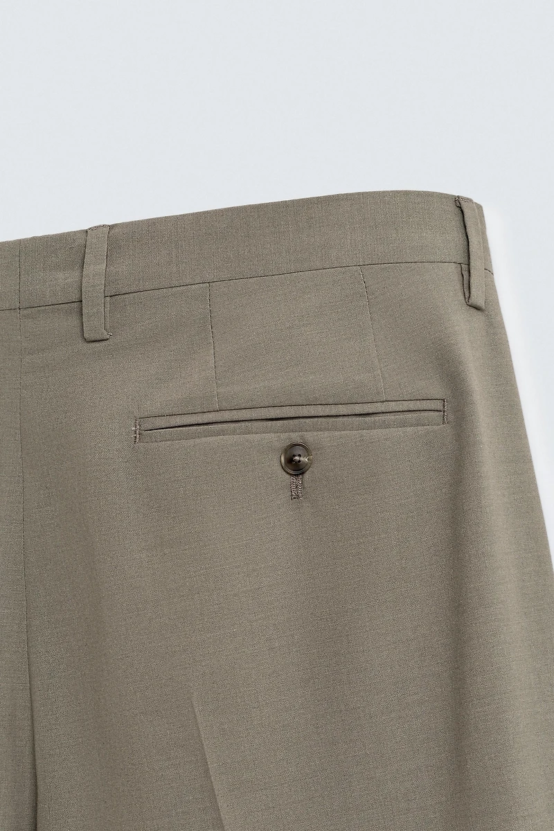 TEXTURED SUIT PANTS