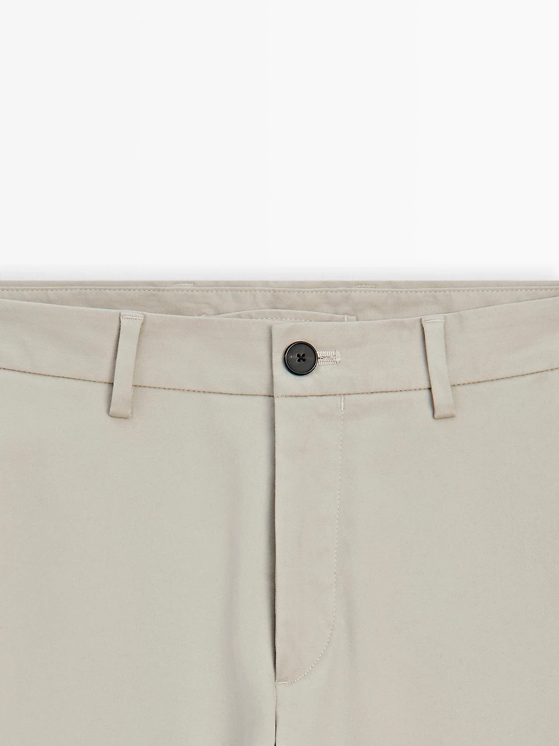 100% cotton slim fit trousers