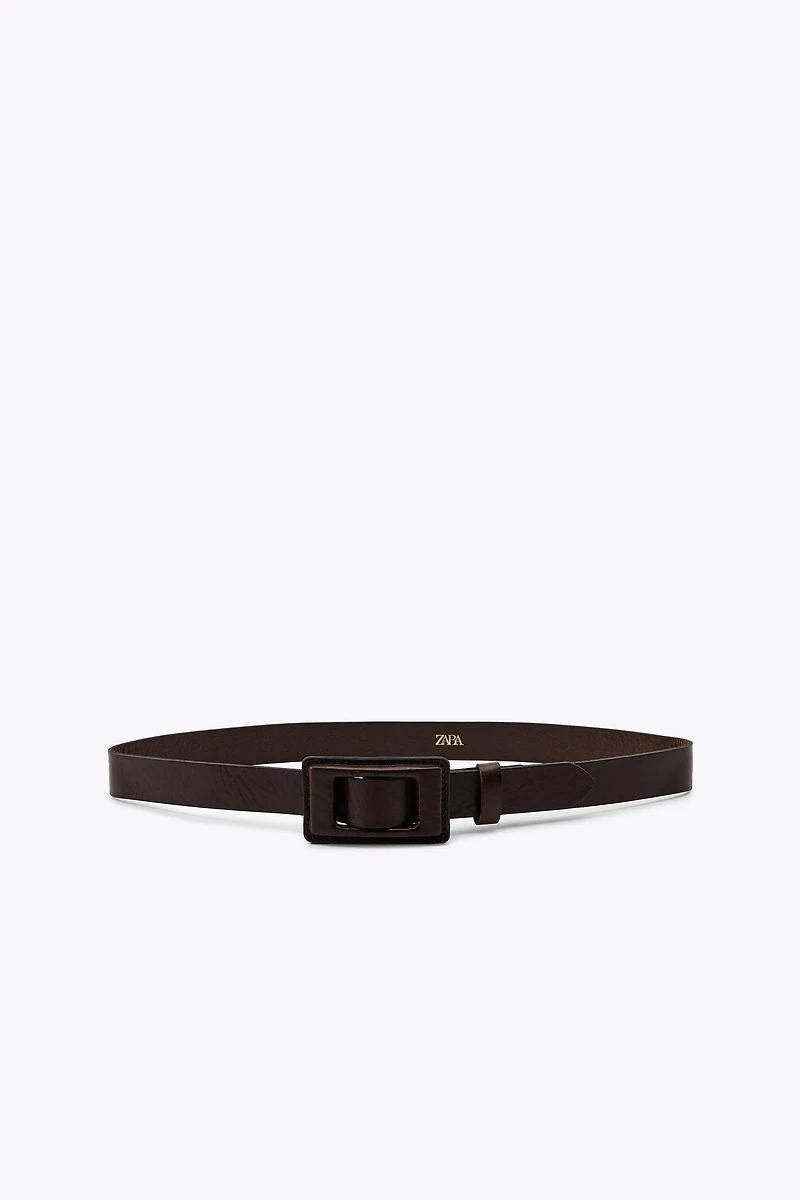 CEINTURE EN CUIR À BOUCLE DOUBLÉE