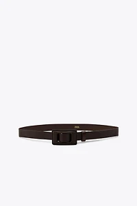 CEINTURE EN CUIR À BOUCLE DOUBLÉE