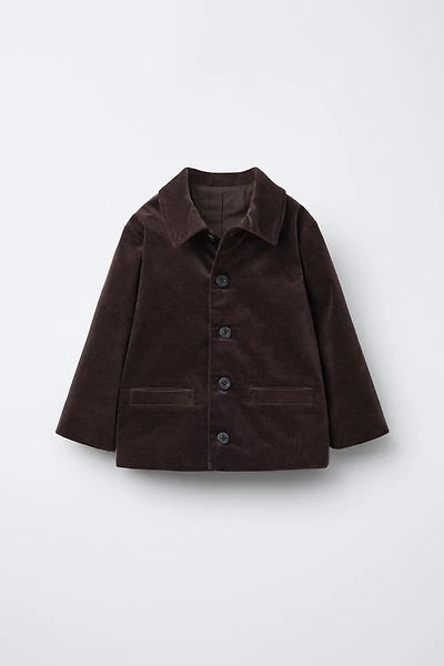 VELVET OVERSHIRT