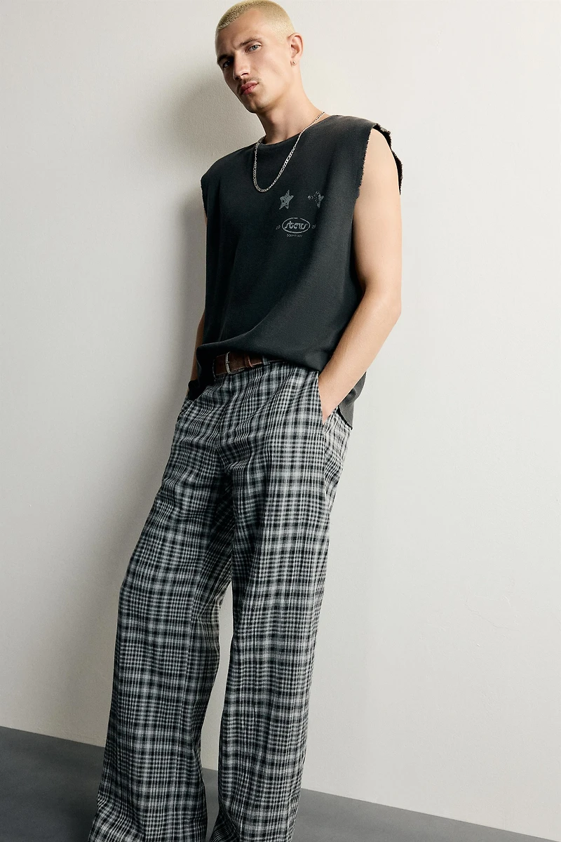 WASHED GRAPHIC KNIT TANK TOP