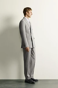 BLAZER DE COSTUME RAYÉ À BOUTONNAGE CROISÉ