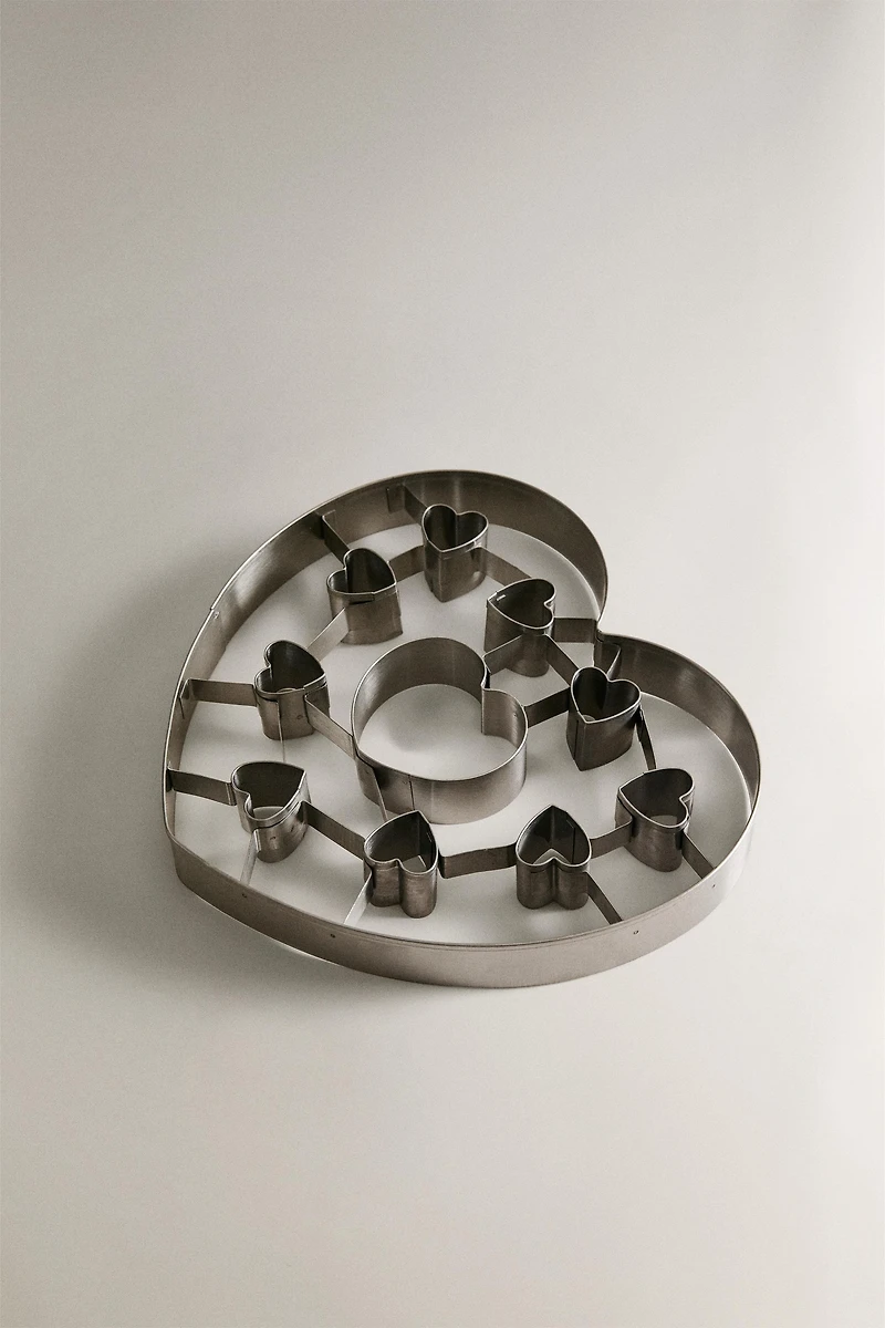 MOULE À PÂTISSERIE CŒURS EN ACIER