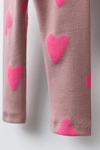 PRINTED RIBBED LEGGINGS