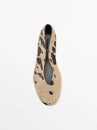 Animal print ballet flats