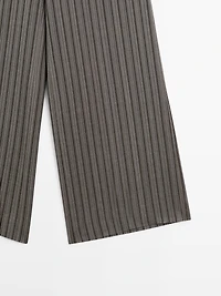 Wide-leg trousers with striped details