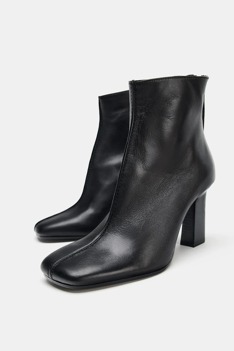 LIMITED EDITION LEATHER HEELED ANKLE BOOTS