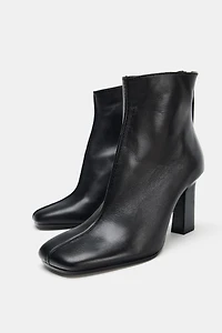 LIMITED EDITION LEATHER HEELED ANKLE BOOTS